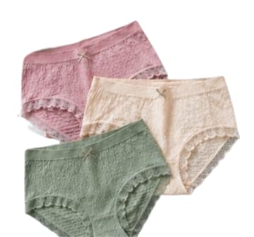Women Stylish Cotton Bikini Panties Pack of 3 Seamless Lace Trim Breathable Innerwear Soft Stretch Hipster Briefs Multicolor Daily Use Pack of 3-image-46