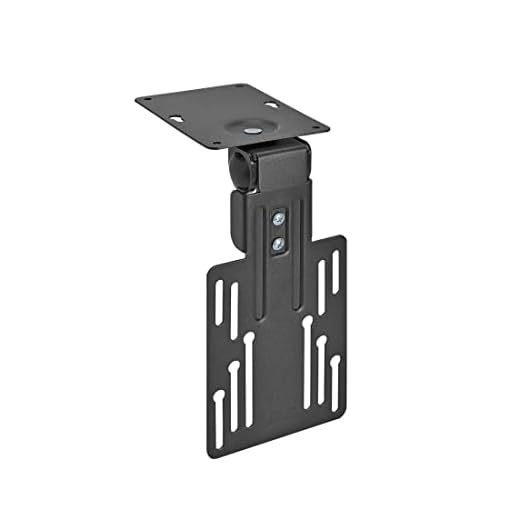 Mount-It! MI-LCDCM Kitchen Under Cabinet Mount TV Ceiling Mount Folding Bracket, 90 Degree Tilt, Fold Down, Swivel for 13 to 23 inch LCD, TV, LED, Monitor, Flat Screens up to VESA 100x100