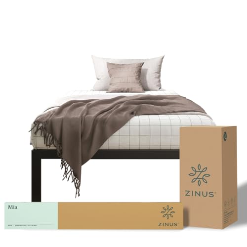 Consejos para Comprar Juego de Box y Colchon - los más vendidos. 37 Zinus Cama Completa Colchón Bonell + Base Metálica con Cabecera MIA Matrimonial de Acero y Colchón de Resortes en Caja y con Garantía