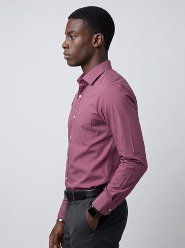 Image of INKAST Men's Cotton Blend Plain Formal Shirt | Full Sleeves Solid Shirts| Straight Regular Fit | Office and Regular Wear