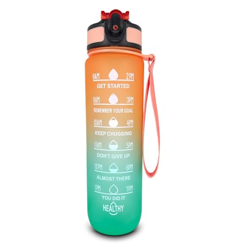 Garrafa Squeeze De Água Tie Dye 1000ml Para Academia Fitness Espo...