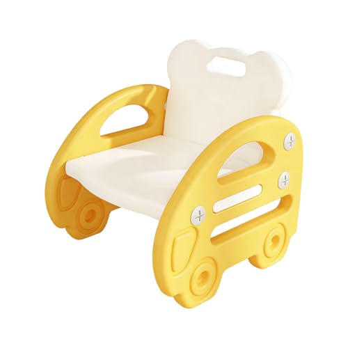 Doqeou Silla infantil con respaldo portátil y linda,Silla infantil en forma de coche con respaldo,Adecuado para, niña, escuela, guardería, aula, dormitorio y