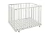 Geuther Parque infantil plegable Lucilee, con certificado TÜV de madera en color blanco, decorado: círculo, tamaño: 76 cm x 97 cm