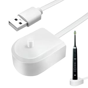 USB Toothbrush Charger for Philips Sonicare 4100 HX6100, Replacement Inductive Charging Base for HX9000 HX8000 HX6000 HX3000 Series Electric Toothbrush, Waterproof Cable