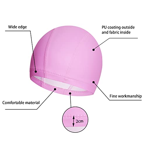 6Pcs Fabric Swim Cap Men Fabric Swimming Cap Waterproof Fabric Swim Cap Breathable Fabric Swimming Cap Women High Elasticity Bathing Cap Comfortable Swim Hats Fabric Swim Cap For Long Short Hair #TOP4