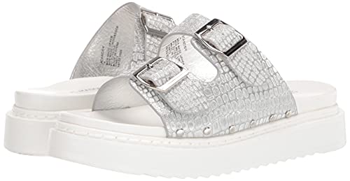 Steve Madden Girls Shoes Canny Slide Sandal, Silver, 3 #TOP6