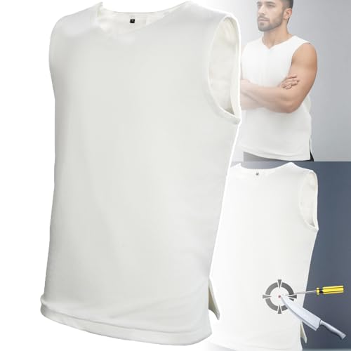 GplHAIN Level 5 Anti-Cut Concealed Stab Proof Vest - Level 4 Anti-Stab, Tactical Lightweight Security Protection Stab-Resistant Vest, Lightweight & Breathable,L
