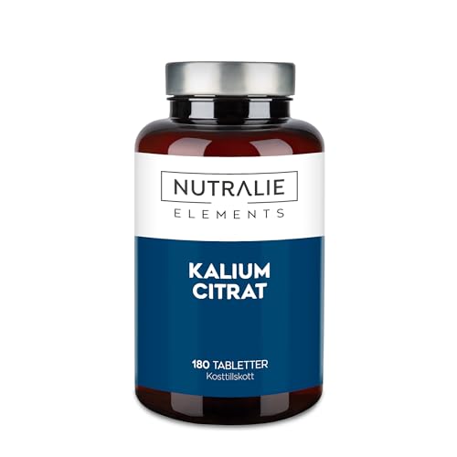 Kalium - Kaliumcitrat - 2880mg - 180 Tabletter - Muskler - Kaliumelement +1000mg - Kaliumcitrat 180 Tabletter Nutralie