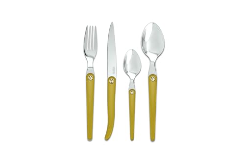 Ménagère 16 pièces - Collection Acidulé (Jaune Cumin)