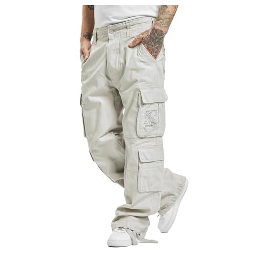 Brandit Pure Vintage da Uomo Pantaloni Cargo - Bianco (Vecchio Bianco 12), M