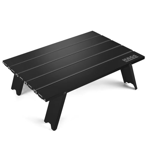 Portatif Küçük Masa Alüminyum Ultra hafif Katlanır Mini Masa - Plaj, Piknik, Kamp, Balıkçı, Outdoor Küçük Sehpa Yan Masa - Siyah