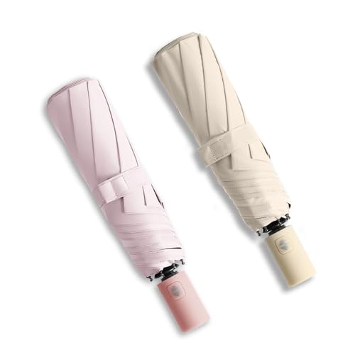 Image of BAODINI Small UV Protection Travel Umbrella Compact for Rain and Sun UPF 50+ Windproof Portable 42 inch Umbrella for Women and Men