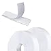 Qiaonato 10M Klettband Selbstklebend, Selbstklebendes Doppelseitig Klebende mit Klettverschluss 20mm Breit Klebepad Flauschband und Hakenband für Wände und Boden, Tür, Gläser, Metalle, Spiegel (Weiß)