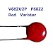 20pcs Industrial Red Varistors V68ZU2P P68Z2 68V 250A, Disc 7MM Voltage Dependent MOV Varistor AC40 DC56 910pF