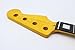 WUQIMUSC Maple Jazz Bass Guitar Neck 34 inch Rosewood Fretboard Rectangle Block inlay Finished Glossy yellow paint with 42mm nut 64mm heel (21fret 34inch)