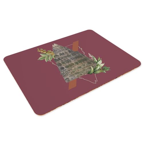 Set de table en liège rouge pour décoration de table de campagne - 3