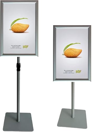 Adjustable Steel Poster Stand, Poster Size 8.5 X 11 Inches, Color Silver