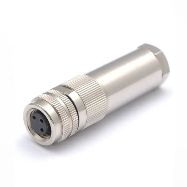 Conector M8 hembra contra la humedad: 10 piezas de 3 pines tipo tornillo para reparar cables