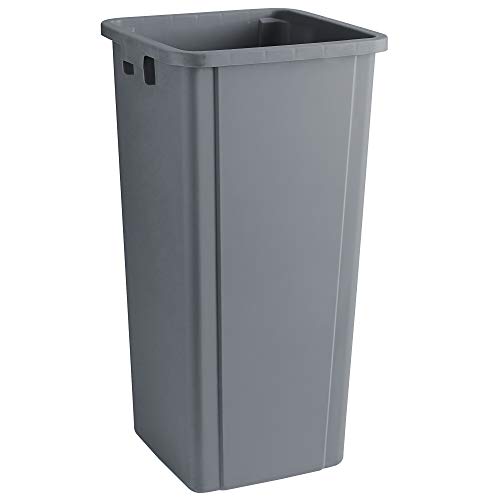 Caneca de basura cuadrada 23 galones plástico acrílico gris