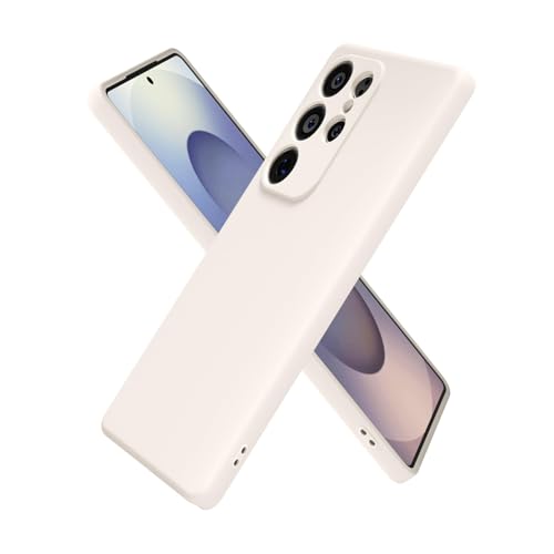 oakxco for Samsung Galaxy S25 Ultra Case Silicone, Ultra Slim Thin Phone Case for Women Girls, Plain Solid Color Minimalist Aesthetic Cute Girly Design, Soft Rubber Gel with Camera Cover, Beige Stone