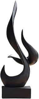 Joylern Resin Art Statue Minimalist Figurines Abstract Sculpture Desk Table Sculpture Ornaments for Home Bedroom Living Room Garden Office - Black