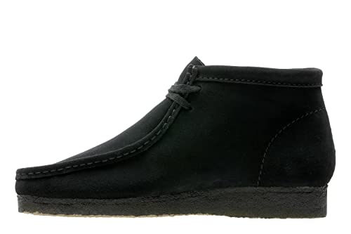 Clarks Originals Men's Wallabee Boot, Black Suede, 10 Medium US