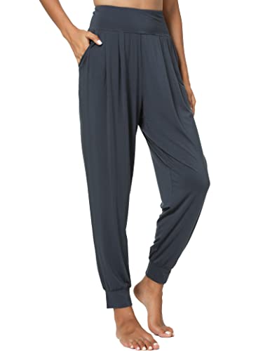 GYS Womens Yoga Pants with Pockets - Viscose Made from Bamboo, High-Waist Joggers Sweatpants Lounge Pajama Bottoms - Image 4