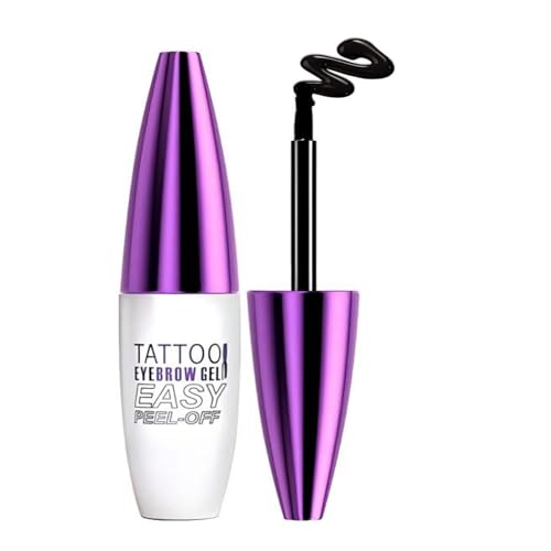 Easy Peel Off Eyebrow Tint Gel, Tattoo Eyebrow Gel Easy Peel Off, Waterproof, Transfer-proof Eyebrow Tinting Kit Suitable For All Skin Types 1pcs (Dark brown)