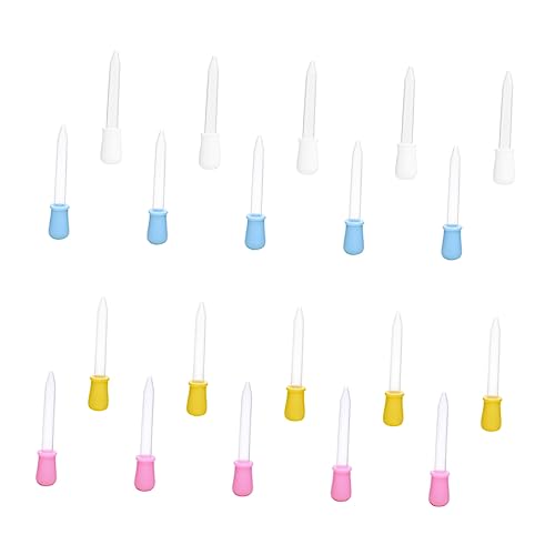 HAKIDZEL 20pcs Silicone Droppers Pipettes 5ml Medicine Dropper Set Eye for Baby and Medicine Random