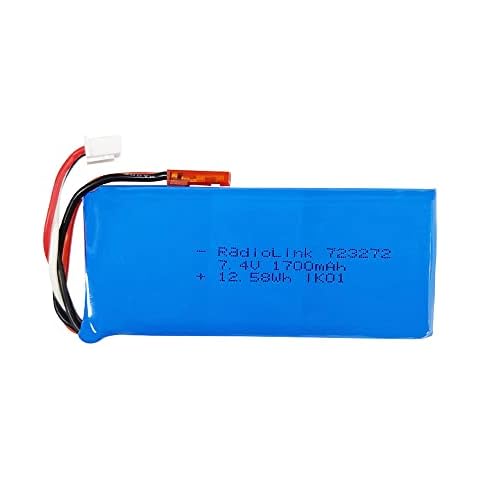 Radiolink 7.4V 2S LiPo Battery 5C 1700mAH JST 2Pin Connector for RC Car, Airplane, RC Transmitter Like RC4GS V3/RC6GS V3/RC8X/AT10II/AT9S Pro/T8FB Cover