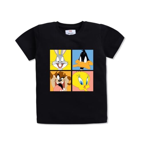Image of Amazon Brand - Jam & Honey Boys Half Sleeve Graphic Printed T-Shirt | Round Neck | Regular Fit | Cartoon Characters (Available from 4-8 Years) (Pack of 3)