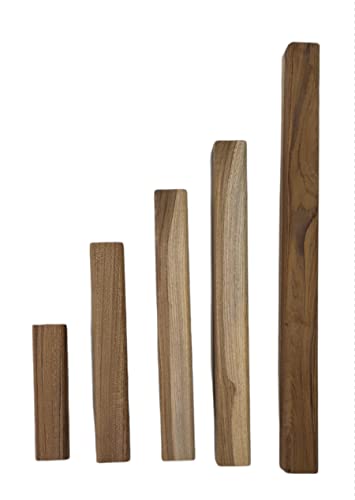 Image of Teakwood RAW Unpolished Pull Handles for Home and Office, Wardrobe Handle, (RAW Unfinished Ready to Polish, 20 inch)