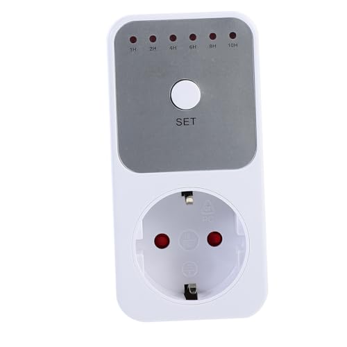 WHAMVOX Temporizador Mecánico Enchufe Programable con Apagado Automático y Protección contra Altas Temperaturas Energético para Hogar y Electrodomésticos Compatible Acv