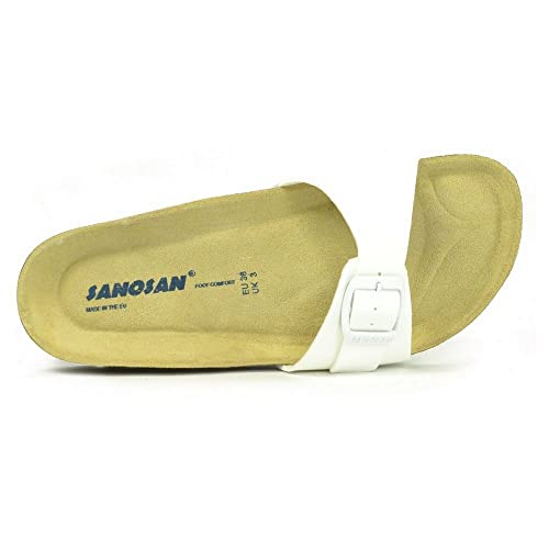 Sanosan Malaga mules blanches ajustables pour pieds sensibles - 6