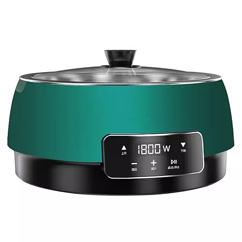 COYEUX Olla Caliente eléctrica de 1800W, Olla Caliente de elevación automática, con Pantalla LCD, Botones de Ajuste de Temperatura y elevación, para Cocina casera