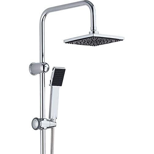 Colonne de douche avec ciel de pluie pour rénovation salle de bains moderne