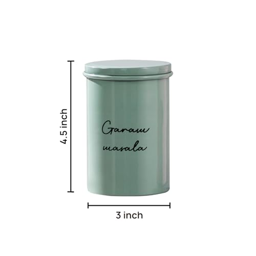 Image of nestroots Tea Coffee Sugar Containers Set Of 8 | 750 g Airtight Kitchen Storage Jars & Canisters For Dry Fruits Spices Or Baking Essentials | Colorful Tin Design For Modern Kitchen Decor Multicolor
