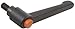 Die Cast Zinc Angled Adjustable Handle with Black Push Button, Threaded Stud, 3-1/16" Length, 2-5/32" Height, 3/8"-16 TPI Thread,