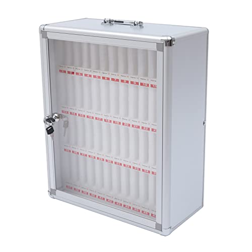 lkoewqzamx Cell Phone Locker, Aluminum Slots Cell Phone Storage Organizer, Mobile Phone Cabinet Locker Case W/Keys, Pulling Ring, for Schools, Factories, Training Camps, Conference Rooms (48 Slots)