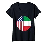 Italie américaine Italie T-Shirt avec Col en V