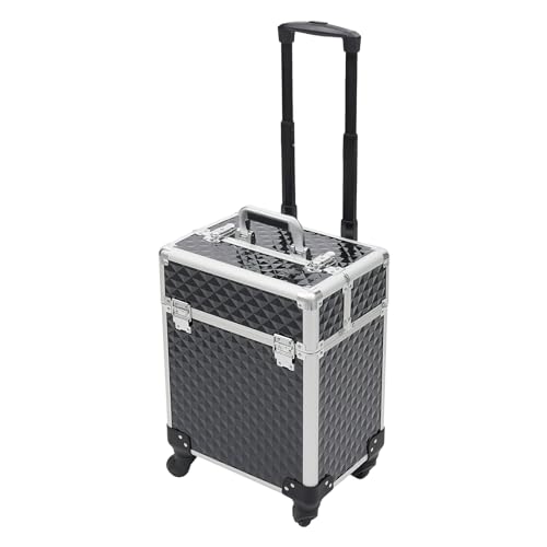 Mallette maquillage 2 tiroirs avec rangement multifonctionnel en PVC