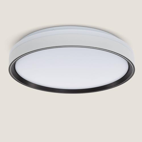 LEDKIA LIGHTING Plafón LED para Cocina, Comedor, Habitación, Baño 24W Circular Metal Ø400 mm Nysted