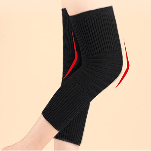 Image of Cashmere Wool Knee Brace Pads Unisex Winter Warm Thermal Knee Warmers Sleeve Soft Leg Warmers