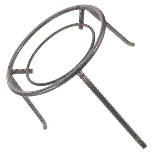 BESTonZON Portable Steel Campfire Tripod Cooking Rack – Heavy-Duty 3-Legged Fire Pit Tripod with Double Ring Support for Outdoor Camping, Picnic, BBQ and Pot Cooking