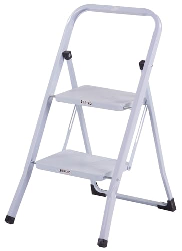 Tabouret en acier blanc 2 marches Quick Step