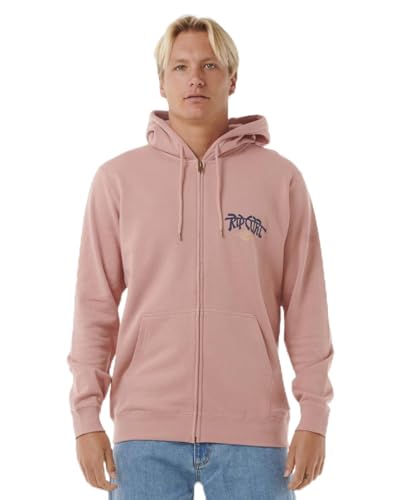 Rip Curl Moletom masculino Shred Till Dead com capuz e zíper, Cogumelo, M