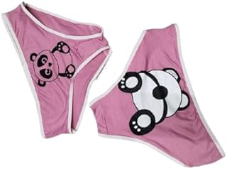 ملابس داخلية Hn 1048 للنساء من القطن بتصميم شكل باندا لطيف وجميل، مصنوعة من خامة ناعمة ومريحة لأصحاب البشرة الحساسة، للاستخدام اليومي للبنات والنساء