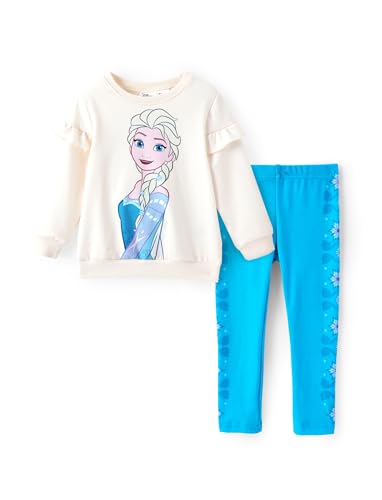 Image of Disney Frozen Minnie Mouse Stitch Princess Fall Toddler Girl Outfit 2 Piece Girl Clothes Long Sleeve Sweatshirt and Leggings