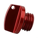 Material de aleación de aluminio: hecho de aleación de aluminio, esta tapa de llenado de aceite está diseñada para soportar los rigores de la carretera mientras mejora el aspecto general de tu bicicleta.
