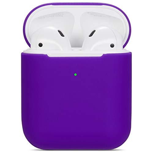 Ya en manzanajugosa.com: Estuche Compatible para Airpods, Protector Ultrafino de Silicona Suave a Prueba de Golpes Accesorios de protección Antideslizante Estuche para Apple Airpods 2 y 1 Estuche de Carga - Púrpura